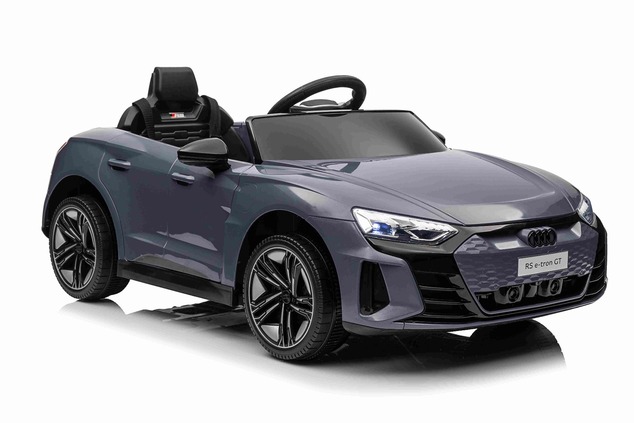 Elektrické autíčko Audi RS E-tron GT 12V, sivé, široké jednomiestne sedadlo, 2,4 GHz diaľk