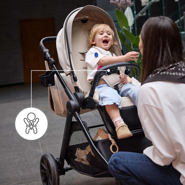 KINDERKRAFT Kombikinderwagen Vesto 2 3in1 Beige