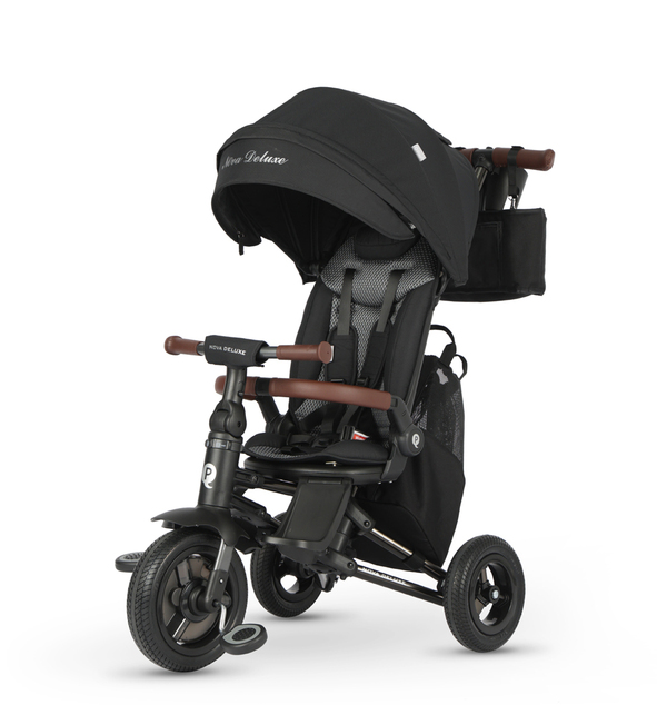 QPLAY Tříkolka Nova Deluxe 5v1 Black, 10-72 měsíců