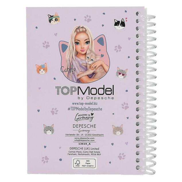 Top Model Spiralni bilježnica s stranicama za dizajn plava