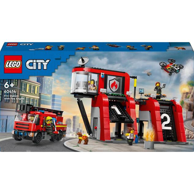 LEGO® City 60414 Estación de bomberos con camión de bomberos