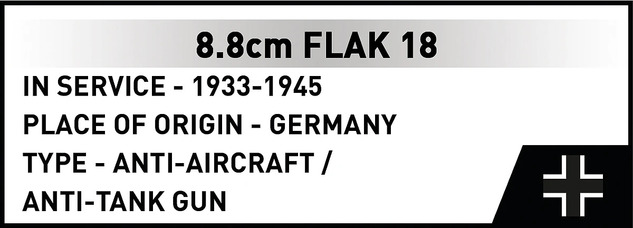 Cobi 8.8 cm Flak 18 légvédelmi ágyú (DAK), 1:35