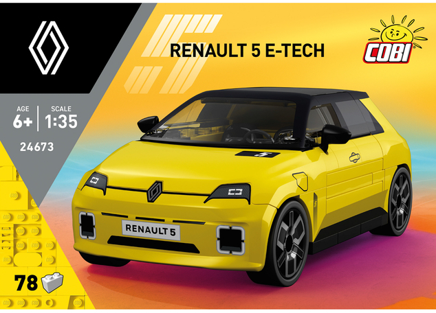 Cobi Renault 5 e-tech 1:35 Žltá