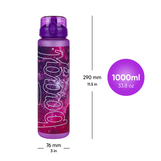 BAAGL Tritan-Flasche für Getränke Galaxy, 1000 ml