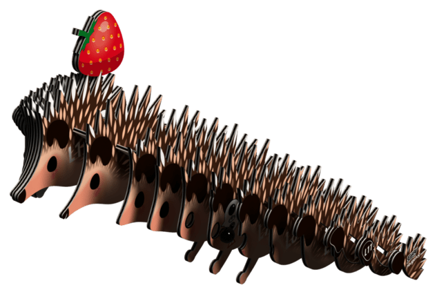 EUGY Jež 3D kartonová skládačka