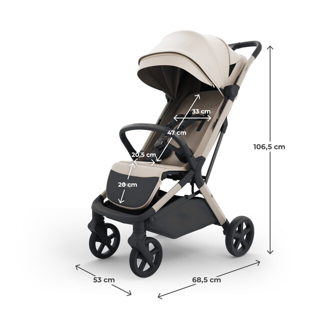 Kinderkraft Select Kočík športový Nubi 3 Sand Beige