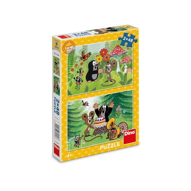 Puzzle Krtko: Oslava 2x48 dielikov