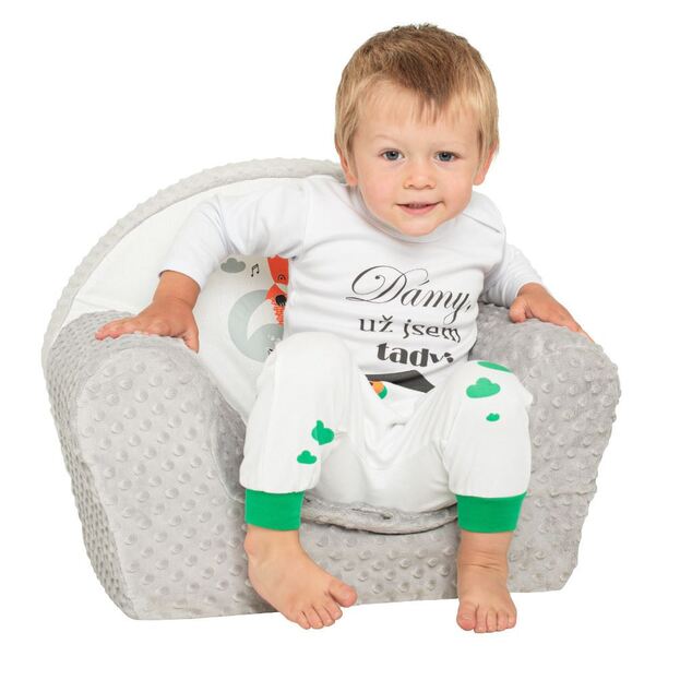 Detské kreslo z Minky New Baby Líška mätové
