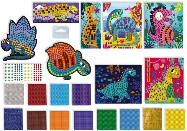 Janod Atelier mozaika Dinosaury Sada Maxi 4+