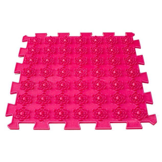 Ortek Masážna ortopedická podložka Puzzle "Mix" 6 prvkov Ružový kamienok