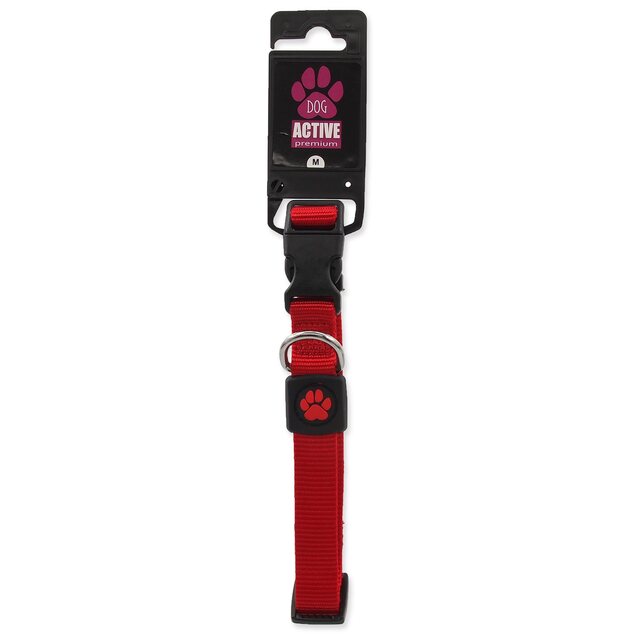 Collare Active Dog Premium M rosso 2x34-49cm