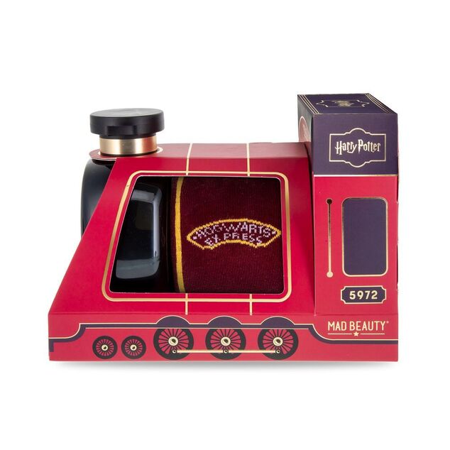 MAD BEAUTY Set koupelový vláček Harry Potter Cedrové dřevo a limetka 300 ml+1 pár ponožek