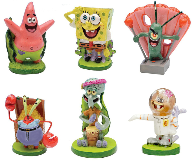 SpongeBob sada 6 dekorácií do akvária