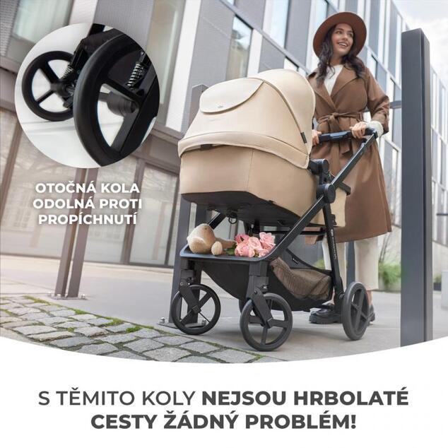 KINDERKRAFT Kočík kombinovaný 4v1 Newly Classic Beige + Mink PRO