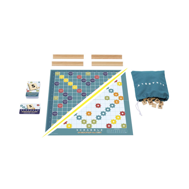 Mattel Hra Scrabble drevená edícia CZ