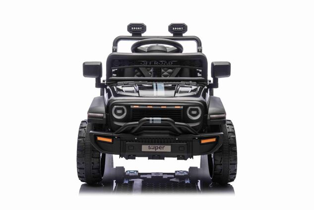 Elektrické autíčko OFFROAD NEW s pohonom zadných kolies, čierne, Lítiová batéria