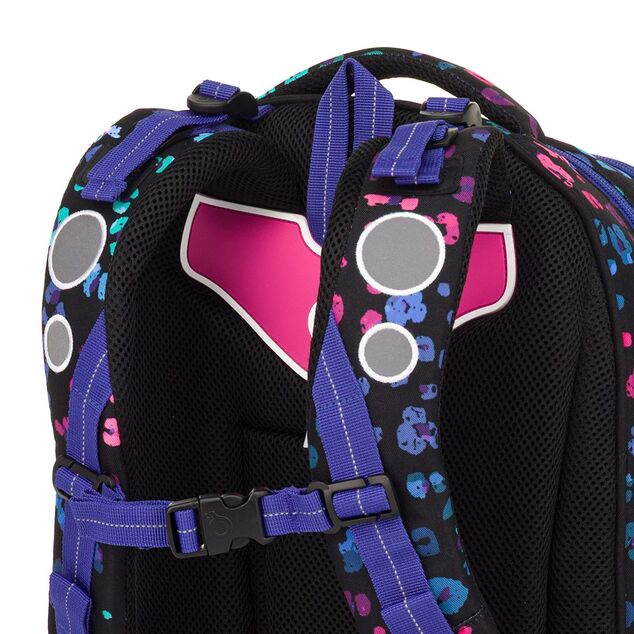 Zaino scolastico con leopardo neon Topgal LORI 25074