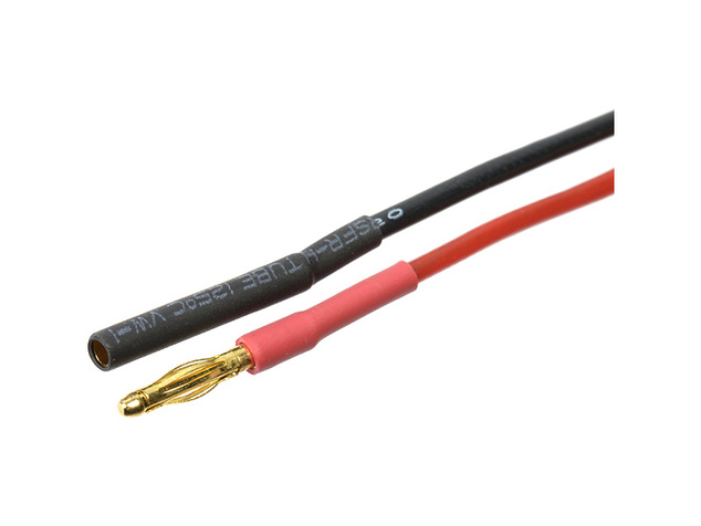 Konektor pozlátený 2.0mm s káblom 20AWG 10cm (1 pár)