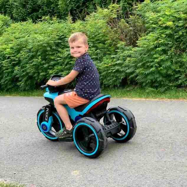Otroška električna motorna kolesa Baby Mix POLICE rdeča