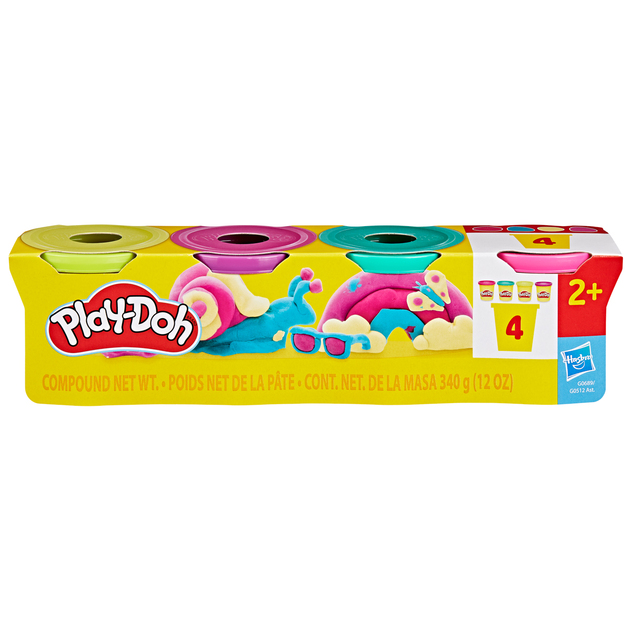 HASBRO - Play-Doh 4er-Pack Becher 4 x 85g
