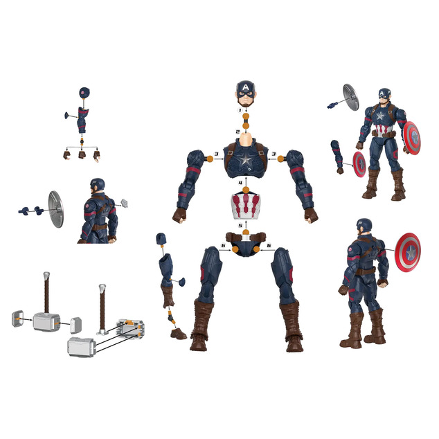 MARVEL HERO BLOKEES Classe Campione 03 Capitan America