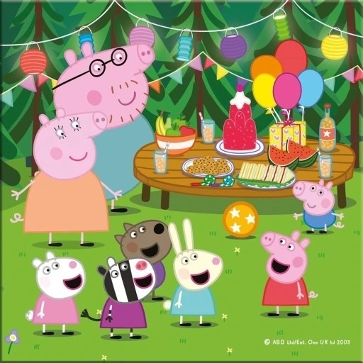 Dino Peppa Pig NA PRÁZDNINÁCH 3x55 Puzzle NOVÉ
