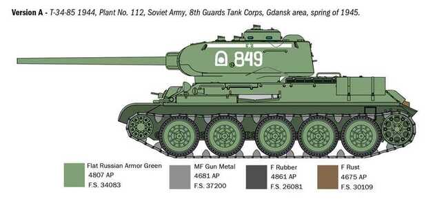 Model Kit tank 6758 - T34/85 Zavod 112 Mod. 1944 (1:35)