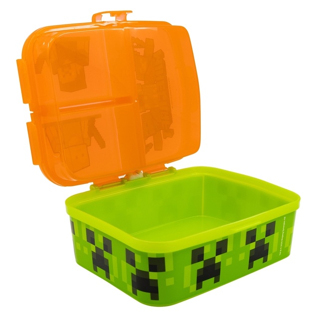 Minecraft Desiatový box s priehradkami 550 ml