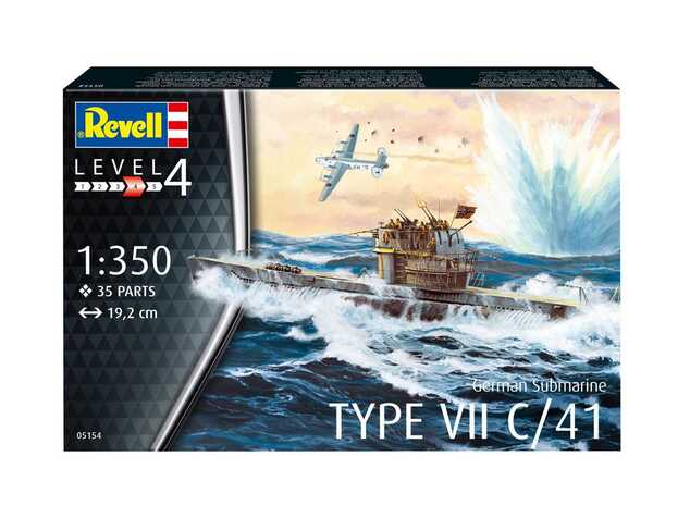 Műanyag ModelKit tengeralattjáró 05154 - Német tengeralattjáró VII. Típusú C / 41 (1: 350)