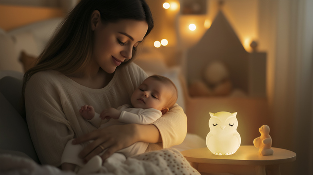 Szilikon éjszakai LED lámpa zenével L méret, Nyúl