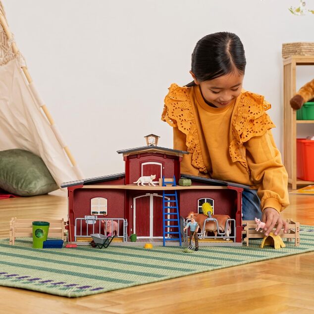 Schleich Veľká stodola so zvieratami a príslušenstvom
