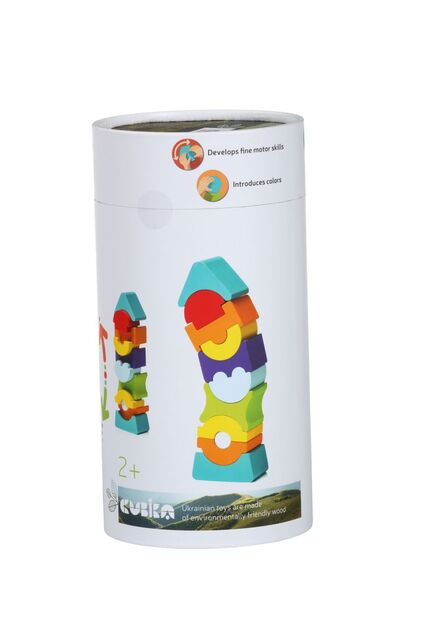 CUBIKA 12862 Balančná veža IX - drevená skladačka 11 dielov