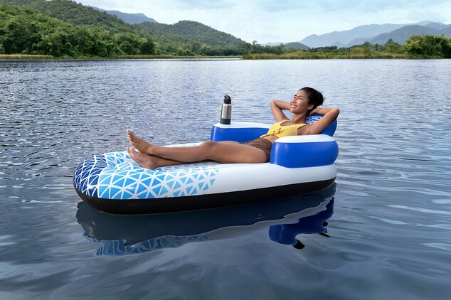 Bestway 43533 Nafukovačka Indigo Wave s opierkou na ruky a chrbát, 191x107 cm