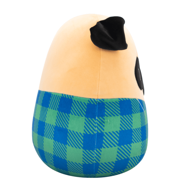 Squishmallows Mopslík vo flanelovej košeli - Prince, 30 cm