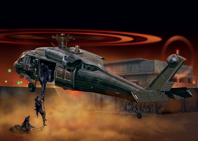 Model Kit vrtulník 1328 - UH-60/MH-60 BLACK HAWK "NIGHT RAID" (1:72)