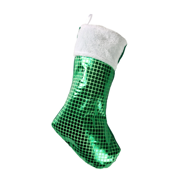 Șosetă de Crăciun verde 43 cm