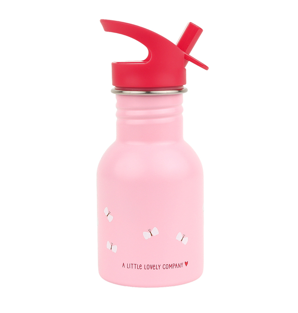 A Little Lovely Company - bouteille à boire en acier inoxydable à paroi simple, 350 ml - joyeuses ce