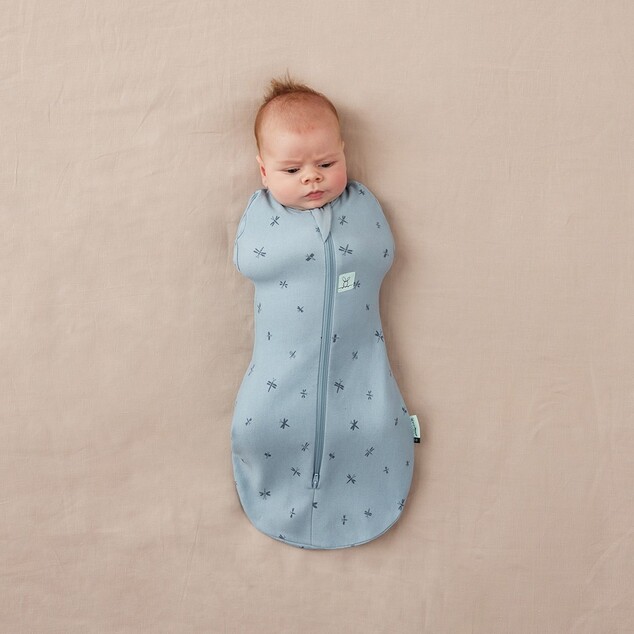 ERGOPOUCH Pucktuch und Schlafsack 2-in-1 Cocoon Dragonflies 6-12 m, 8-10 kg, 1 tog