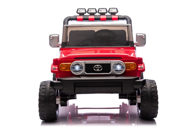 Elektrické autíčko Toyota FJ Cruiser XXL s pohonom 4x4, licencované (Dvojmiestne), červené