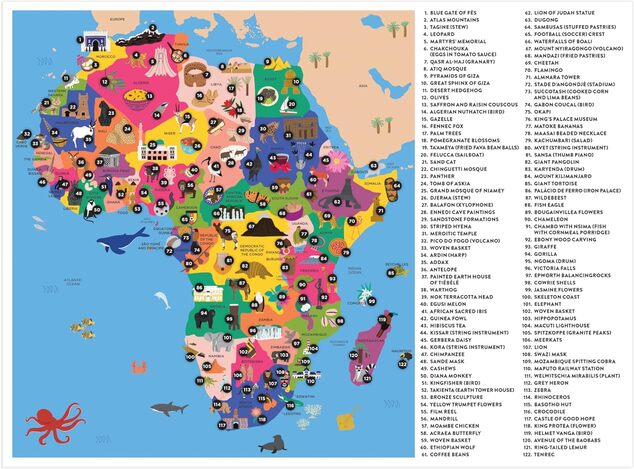 Mudpuppy Zemepisné puzzle Mapa Afriky 70 dielikov
