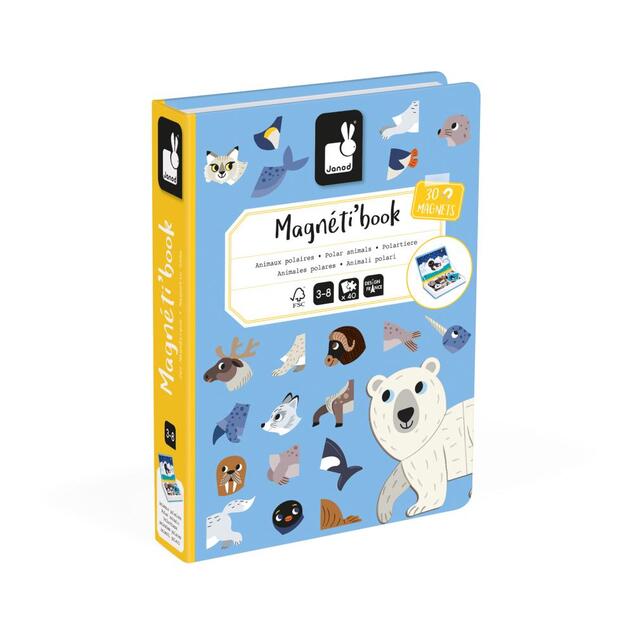 Janod Magnetibook Polárne zvieratká Magnetická kniha pre deti