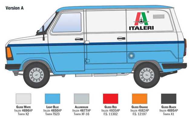 Modellbausatz Auto 3975 - Ford Transit "Italeri" (1:24)