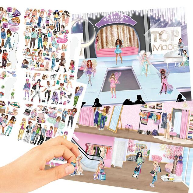 Top Model Kreativna bilježnica Stickerworld s 220 naljepnica