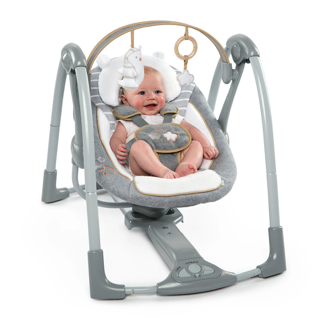 INGENUITY Altalena convertibile da viaggio con melodia Bella Teddy™ 0m+ fino a 9kg