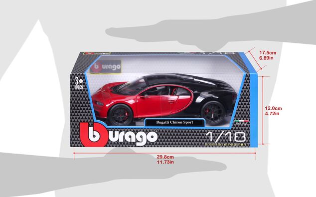Bburago 1:18 Plus Bugatti Chiron Sport PLUS red