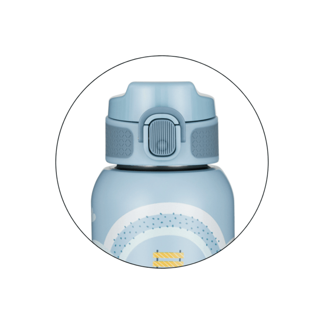 PETITE&amp;MARS Láhev nerezová termo se slámkou 350 ml Work Zone 12m+