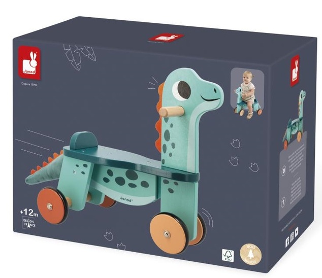 Janod Drevené odrážadlo Portosaurus Dino