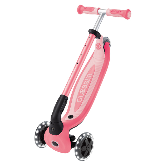 Globber kolobežka Go Up Baby lights 360 ° Coral Pink