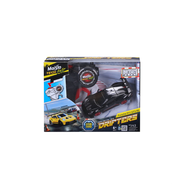 Maisto RC - MINI METAL DRIFTERS, Porsche 911 GT3 RS, 1:43, 2,4 GHz, USB, XTR