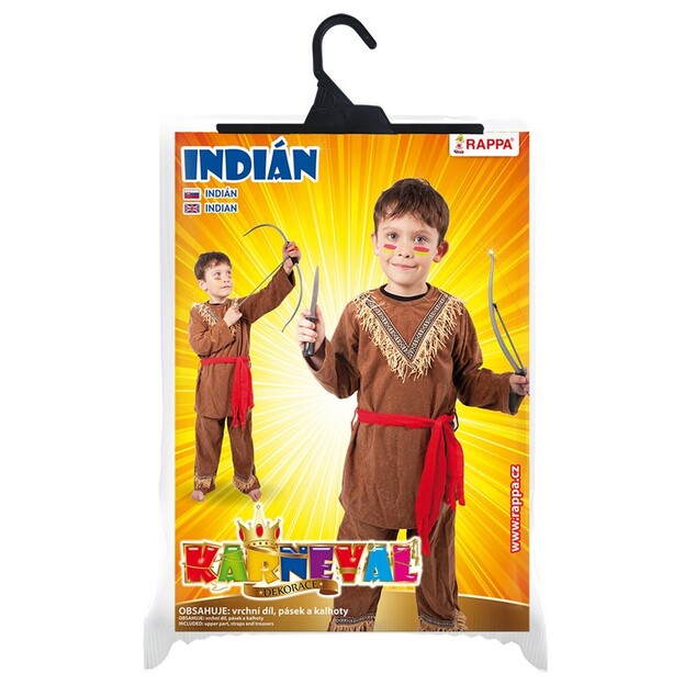 Karnevalový kostým Indián so šatkou M
